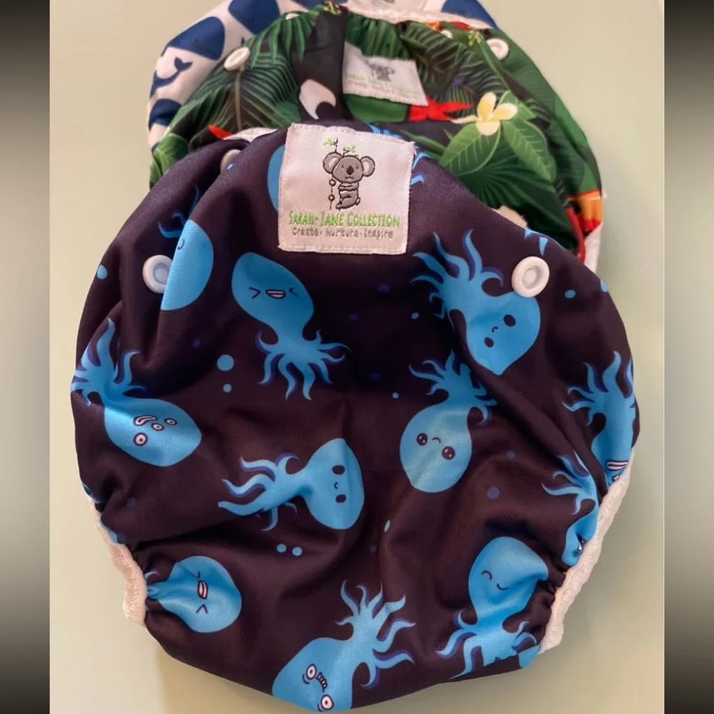 Colorful Kids Cloth Swim Diaper Set (3) Sara Jane Collection